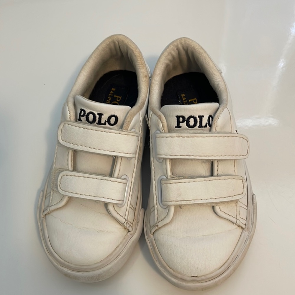 Polo Ralph Lauren white leather shoes
